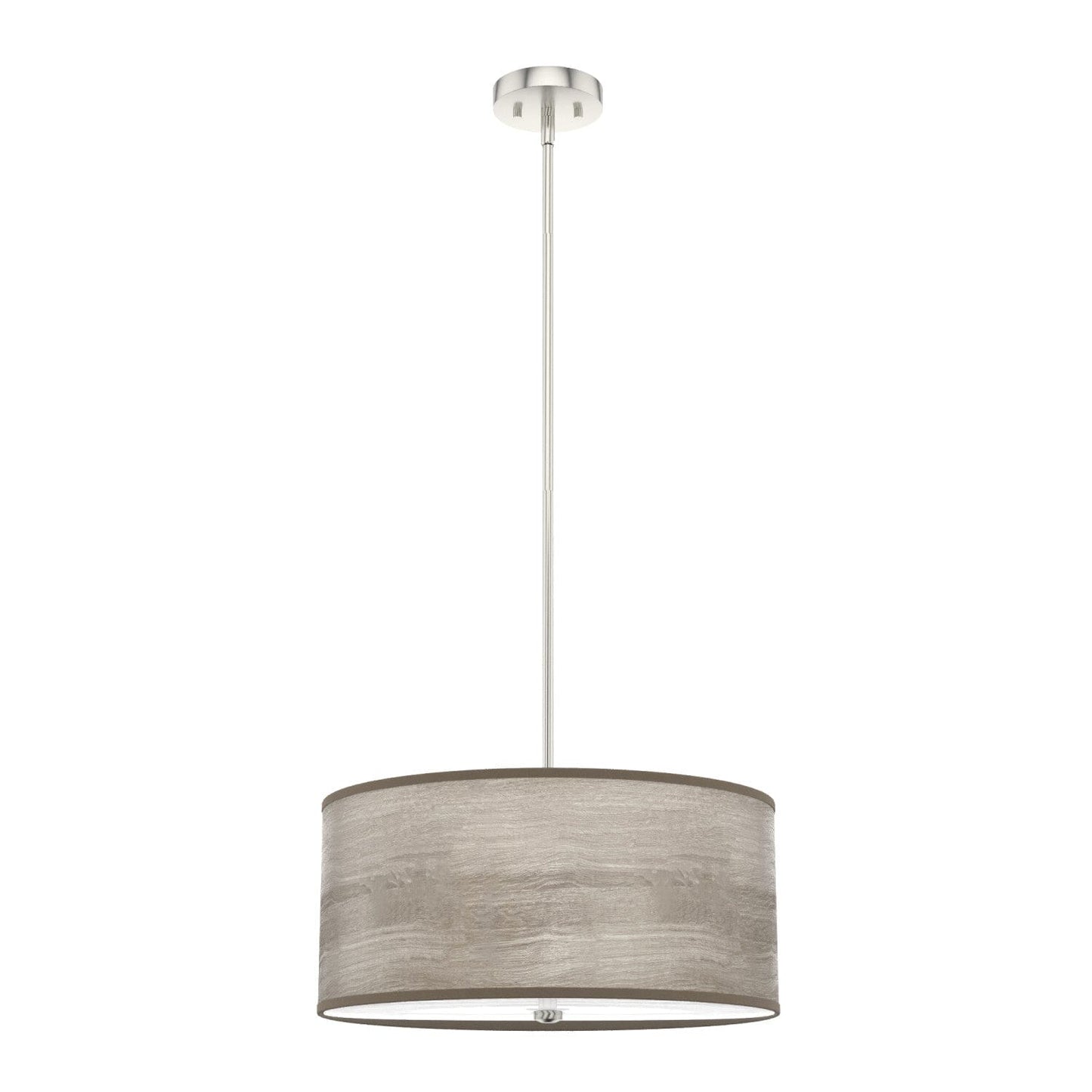 Solhaven 3 Light Pendant Lighting Hunter Light Grey Oak - Brushed Nickel 