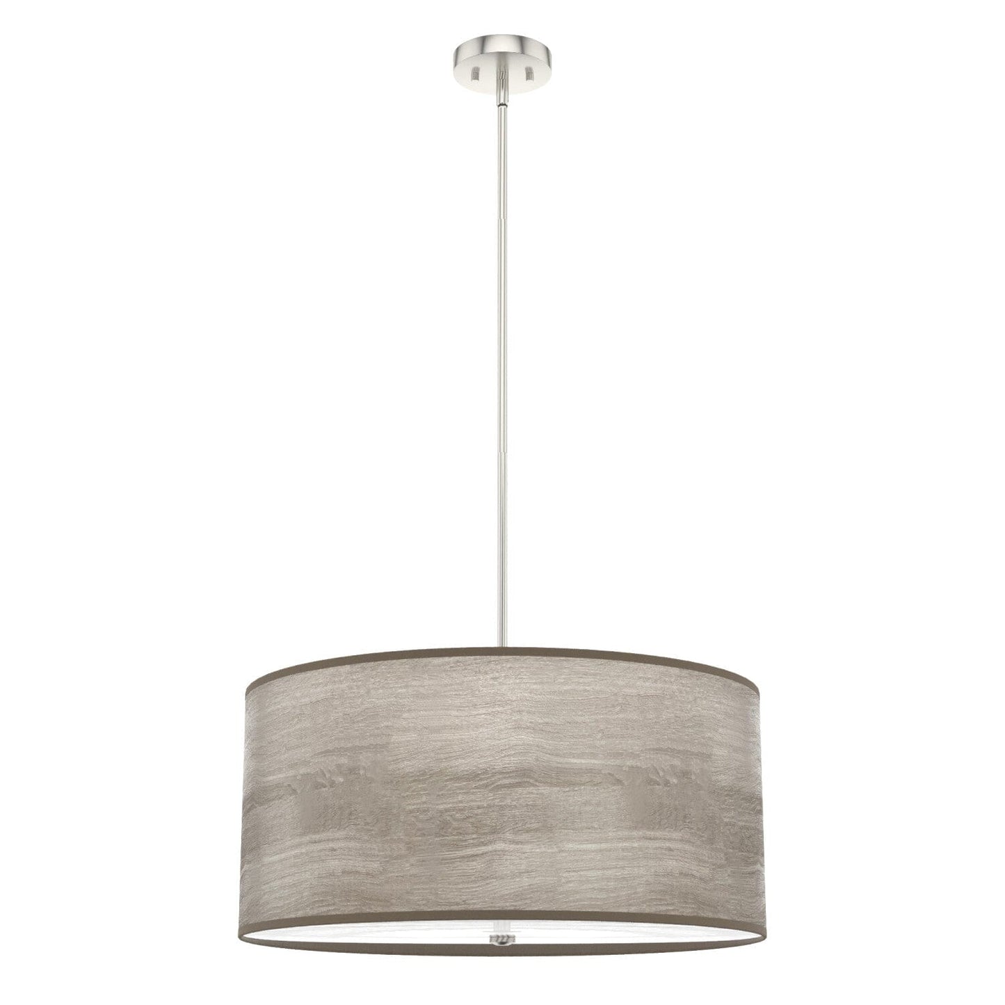 Solhaven 4 Light Pendant Lighting Hunter Light Grey Oak - Brushed Nickel 