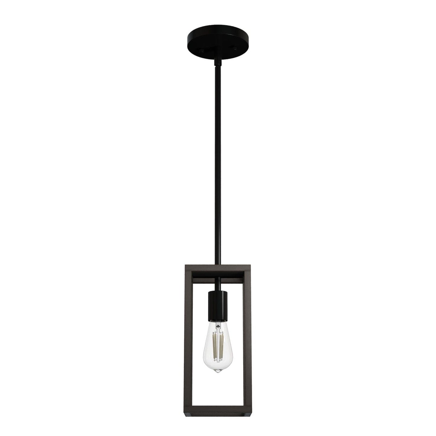 Squire Manor 1 Light Mini Pendant Lighting Hunter Matte Black - Dark Ash 