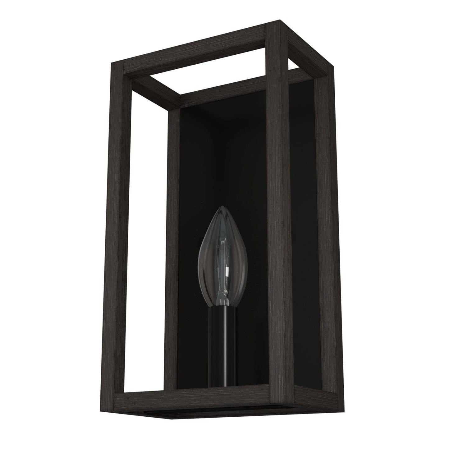 Squire Manor 1 Light Wall Sconce Lighting Hunter Matte Black - Dark Ash 