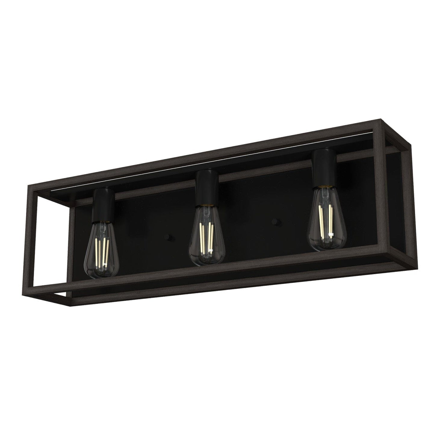 Squire Manor 3 Light Vanity Lighting Hunter Matte Black - Dark Ash 