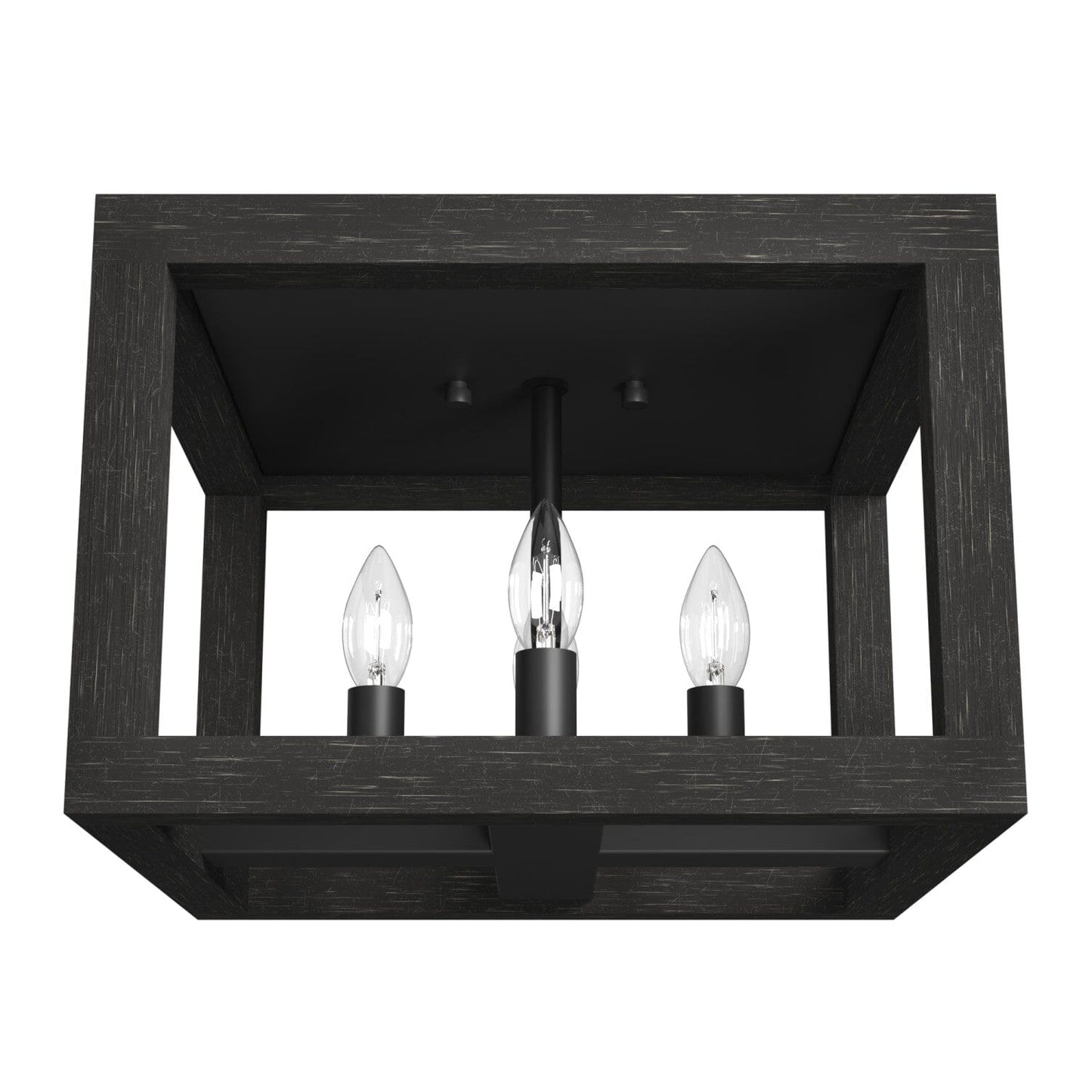 Squire Manor 4 Light Flush Mount Lighting Hunter Matte Black - Dark Ash 