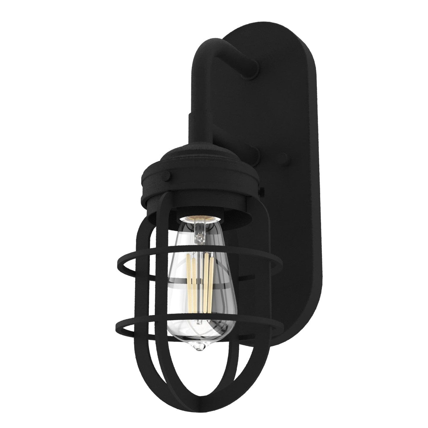 Starklake 1 Light Wall Sconce Lighting Hunter Natural Black Iron 