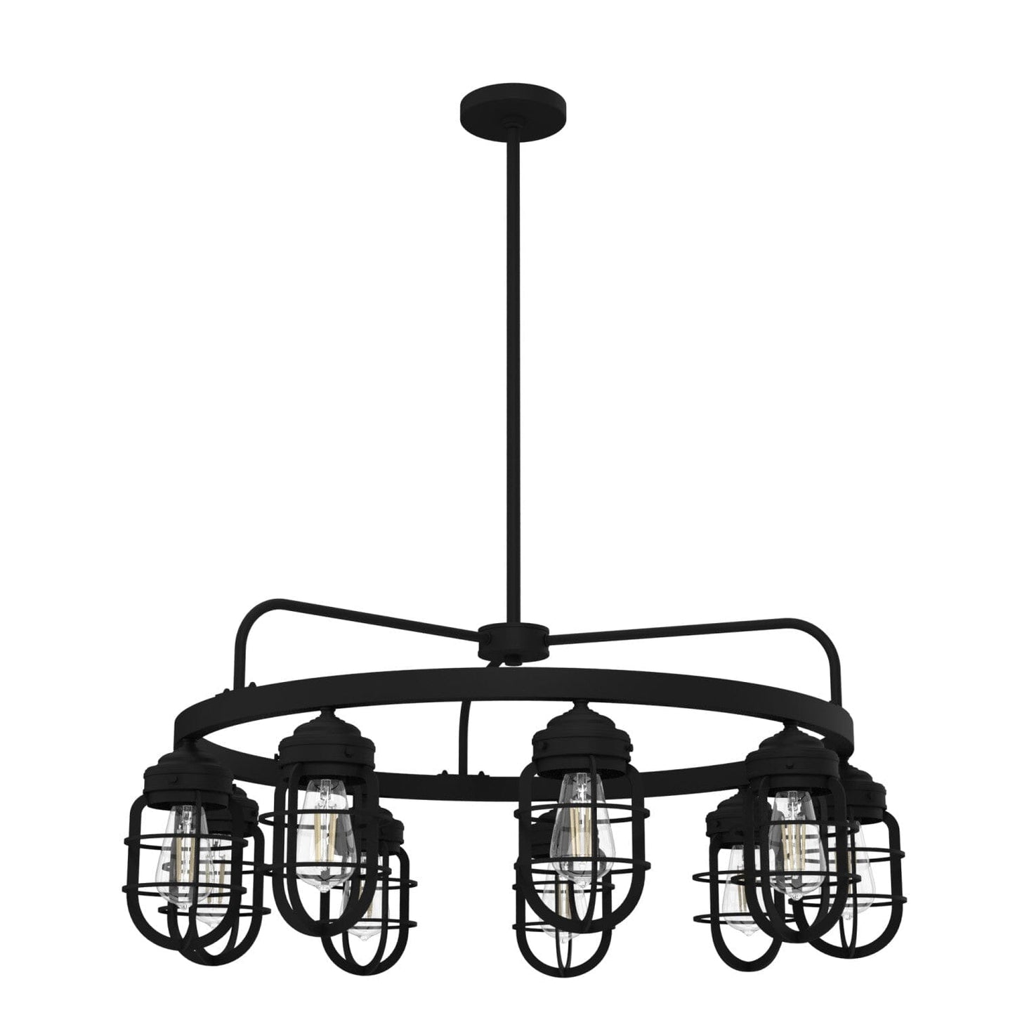 Starklake 9 Light Chandelier Lighting Hunter Natural Black Iron 