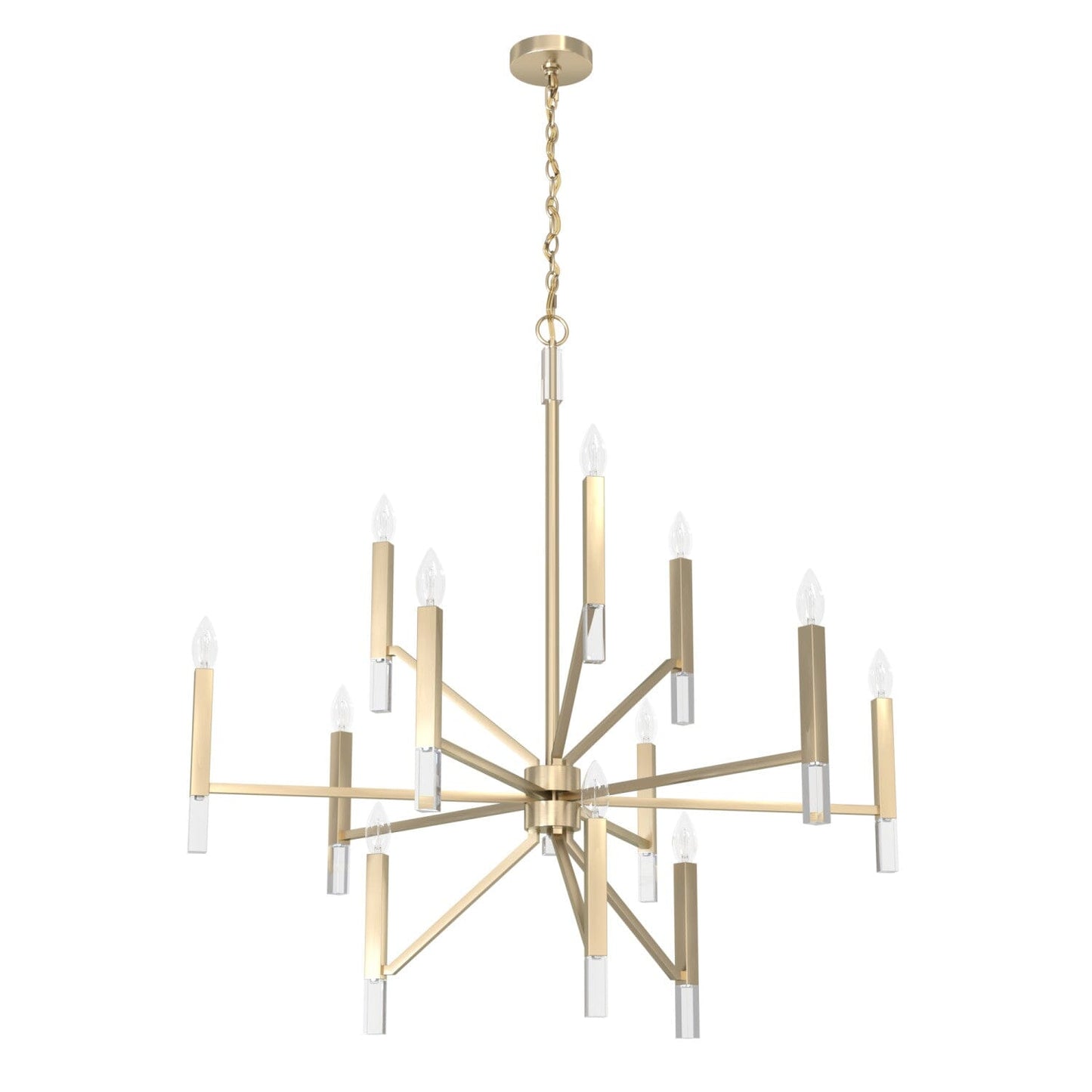 Sunjai 12 Light 3-Tier Chandelier Lighting Hunter Alturas Gold - None 