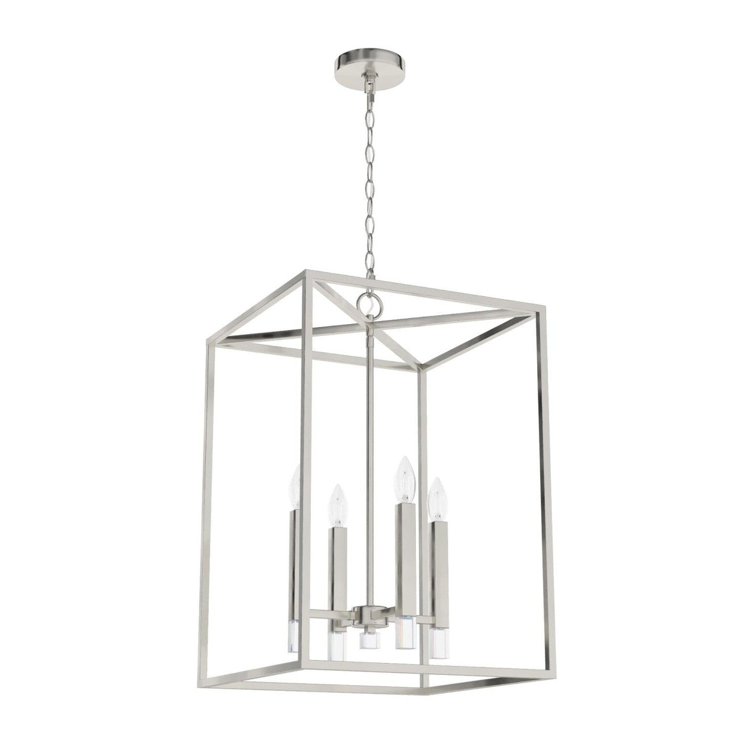 Sunjai 4 Light Pendant 17 inch Lighting Hunter Brushed Nickel - None 