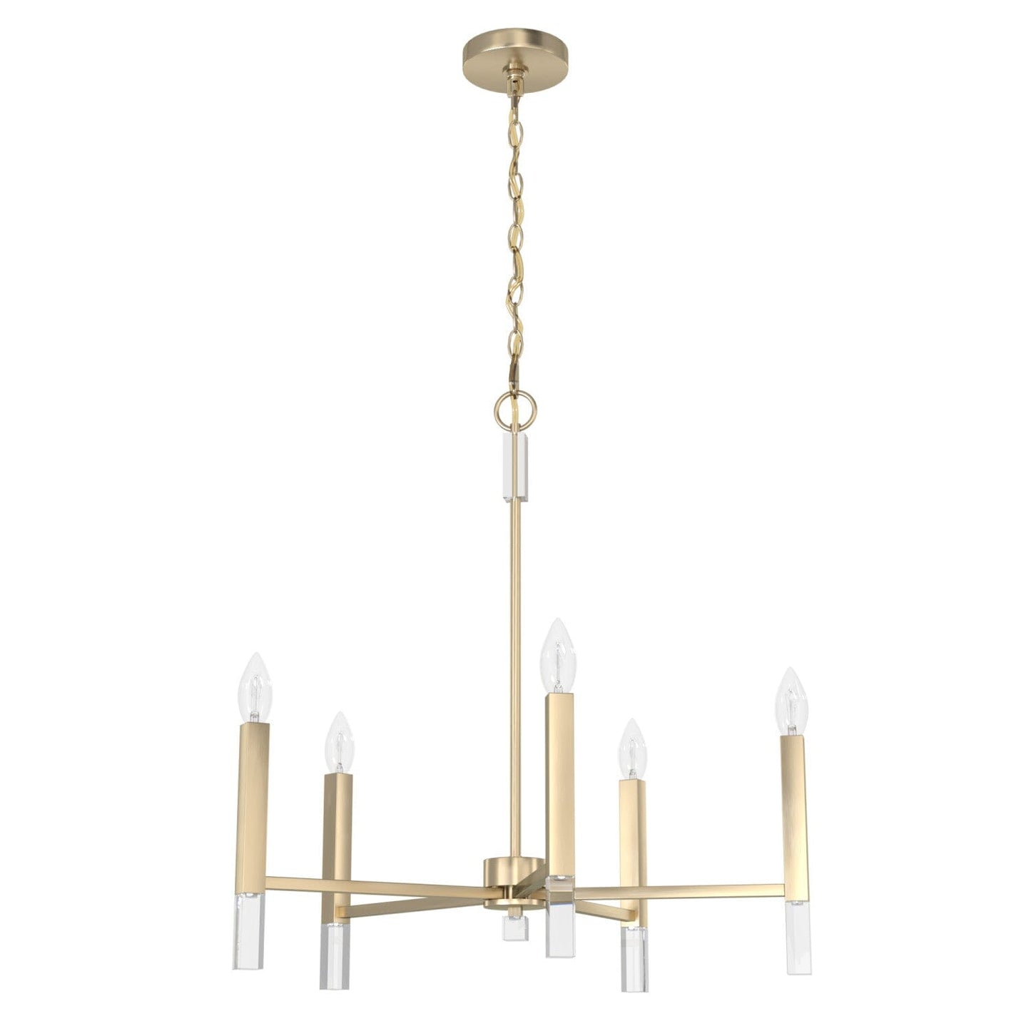 Sunjai 5 Light Chandelier Lighting Hunter Alturas Gold - None 