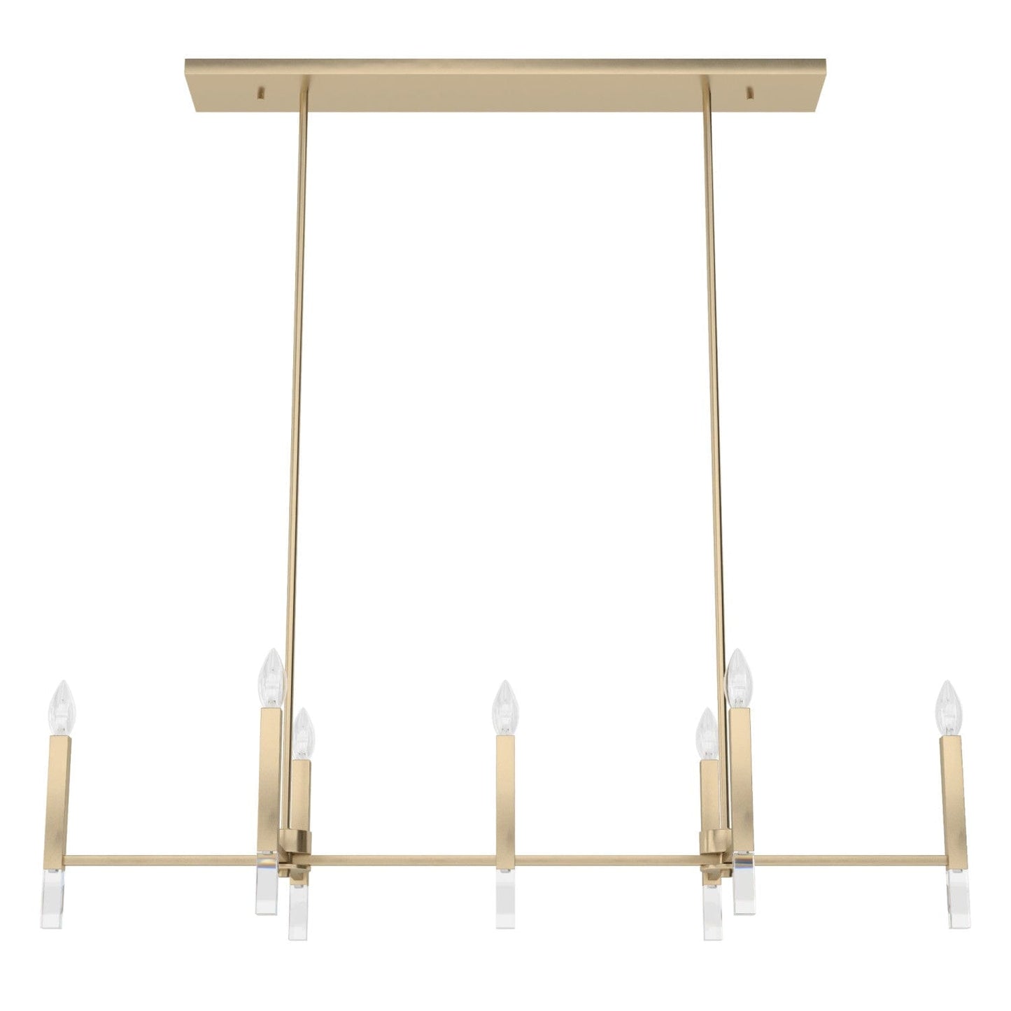 Sunjai 7 Light Linear Chandelier Lighting Hunter Alturas Gold - None 