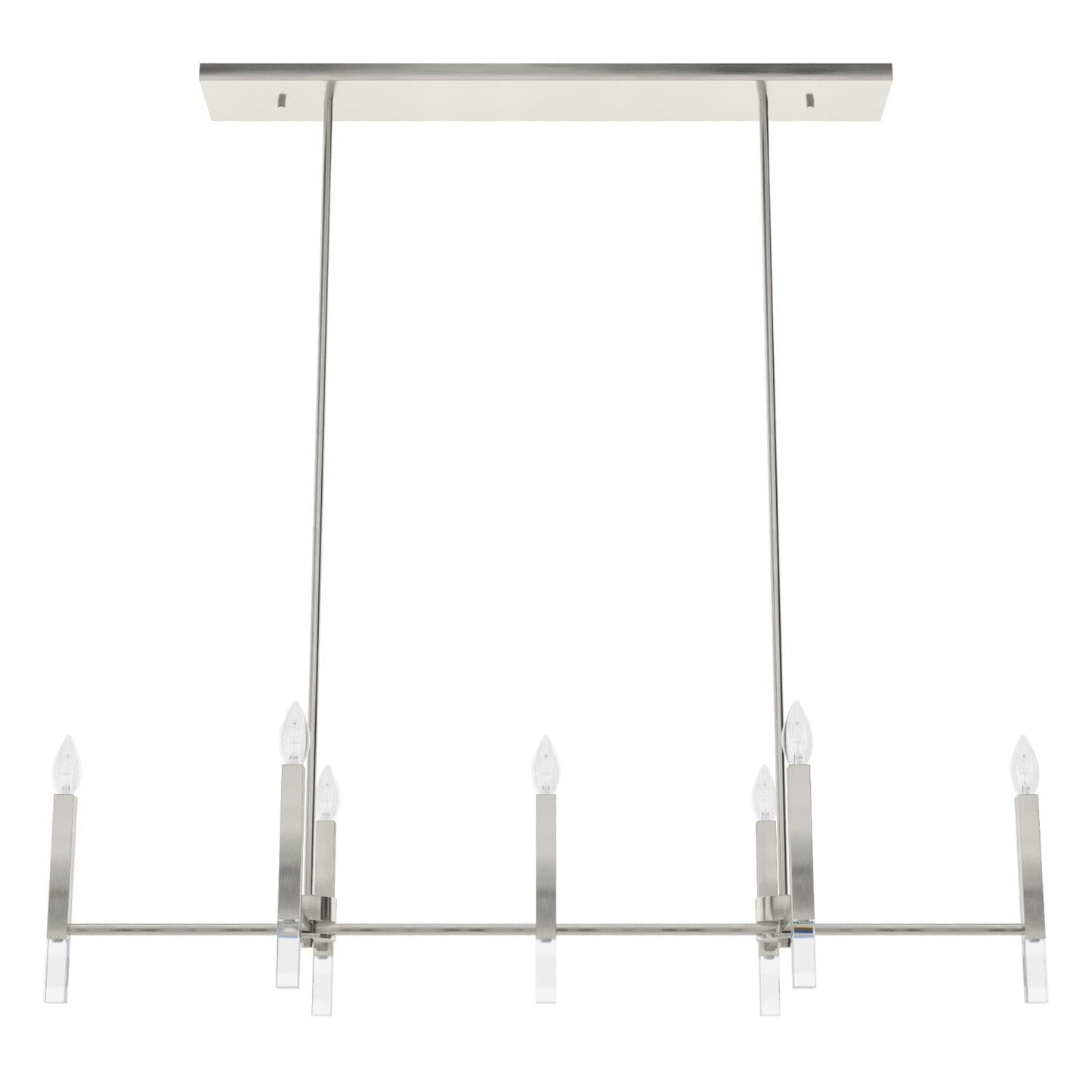 Sunjai 7 Light Linear Chandelier Lighting Hunter Brushed Nickel - None 