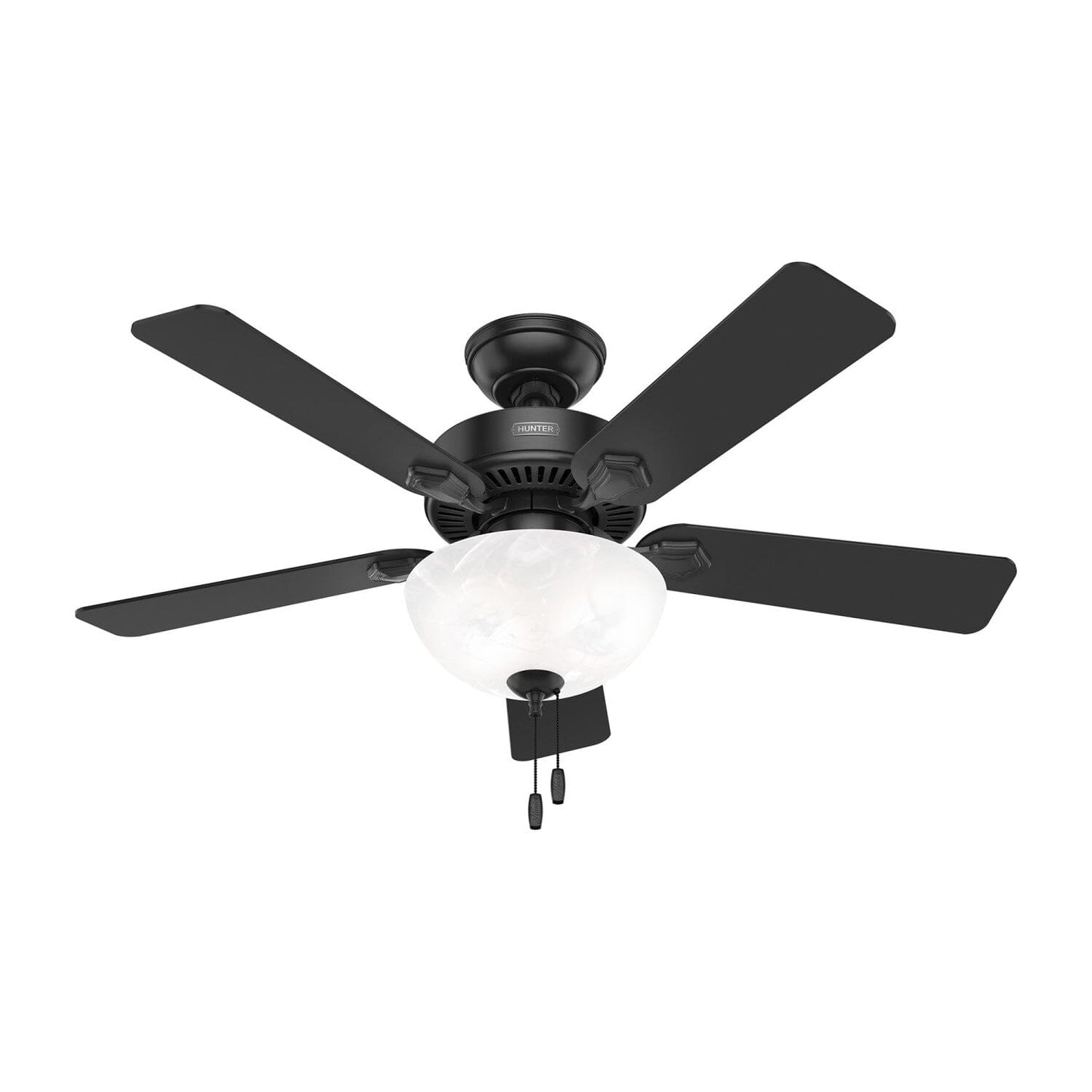 Swanson Energy Star with LED Bowl 44 inch Ceiling Fans Hunter Matte Black - Matte Black 