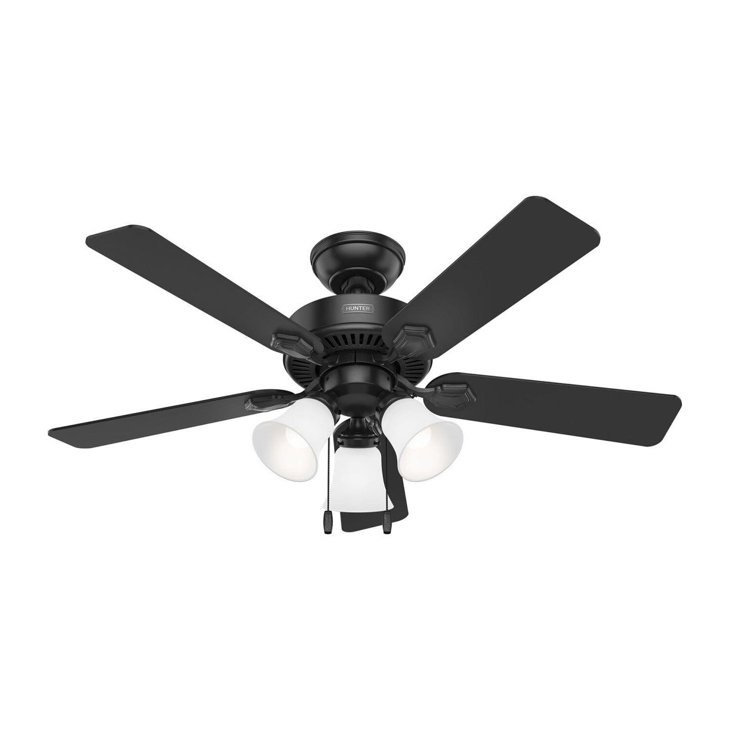 Swanson Energy Star with LED Light 44 inch Ceiling Fans Hunter Matte Black - Matte Black 