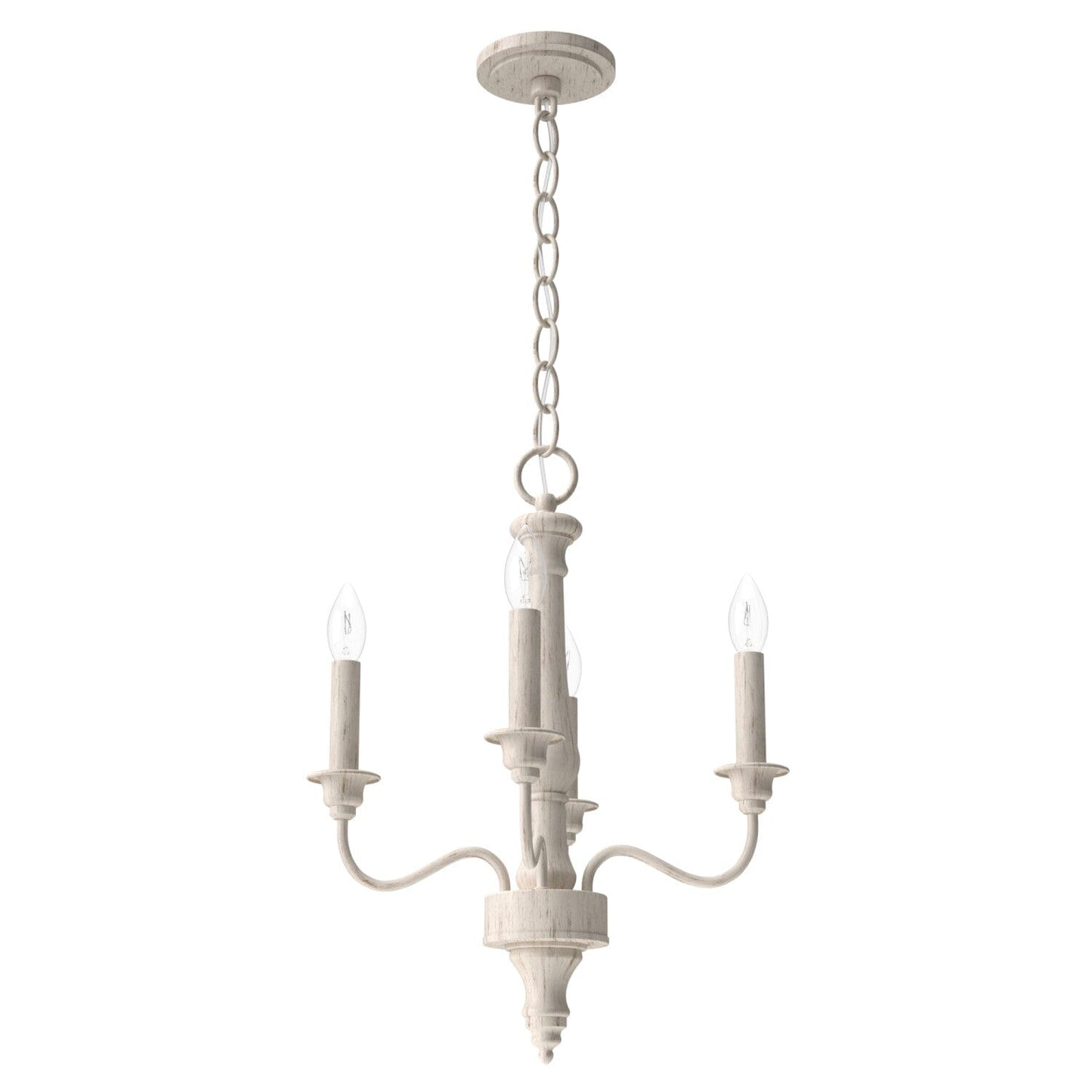 Teren 4 Light Mini Chandelier Lighting Hunter Distressed White - None 