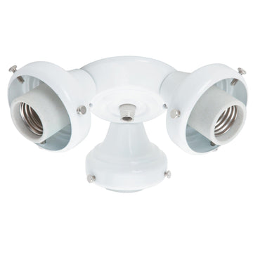 Three-Light White Fitter - 99135 Ceiling Fan Accessories Hunter White 