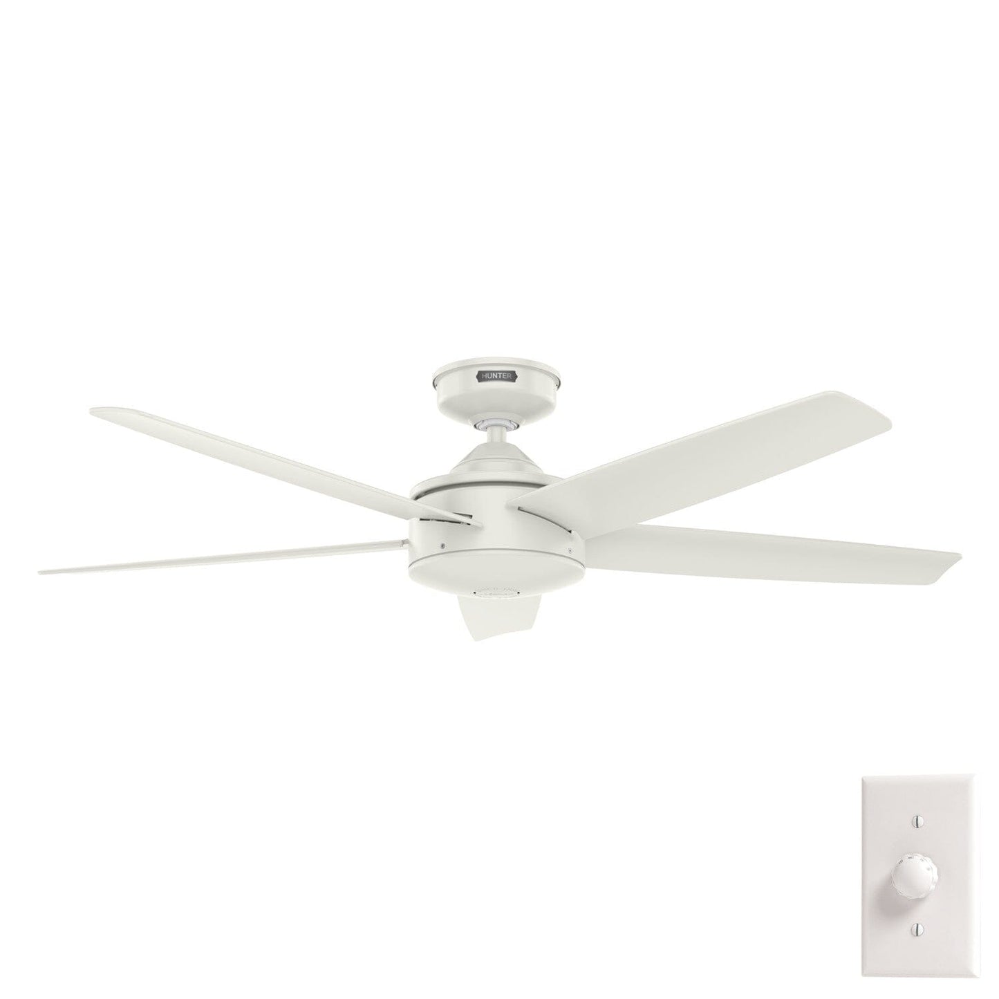 Tidal Ridge Outdoor 52 Inch Ceiling Fans Hunter Fresh White - Fresh White 