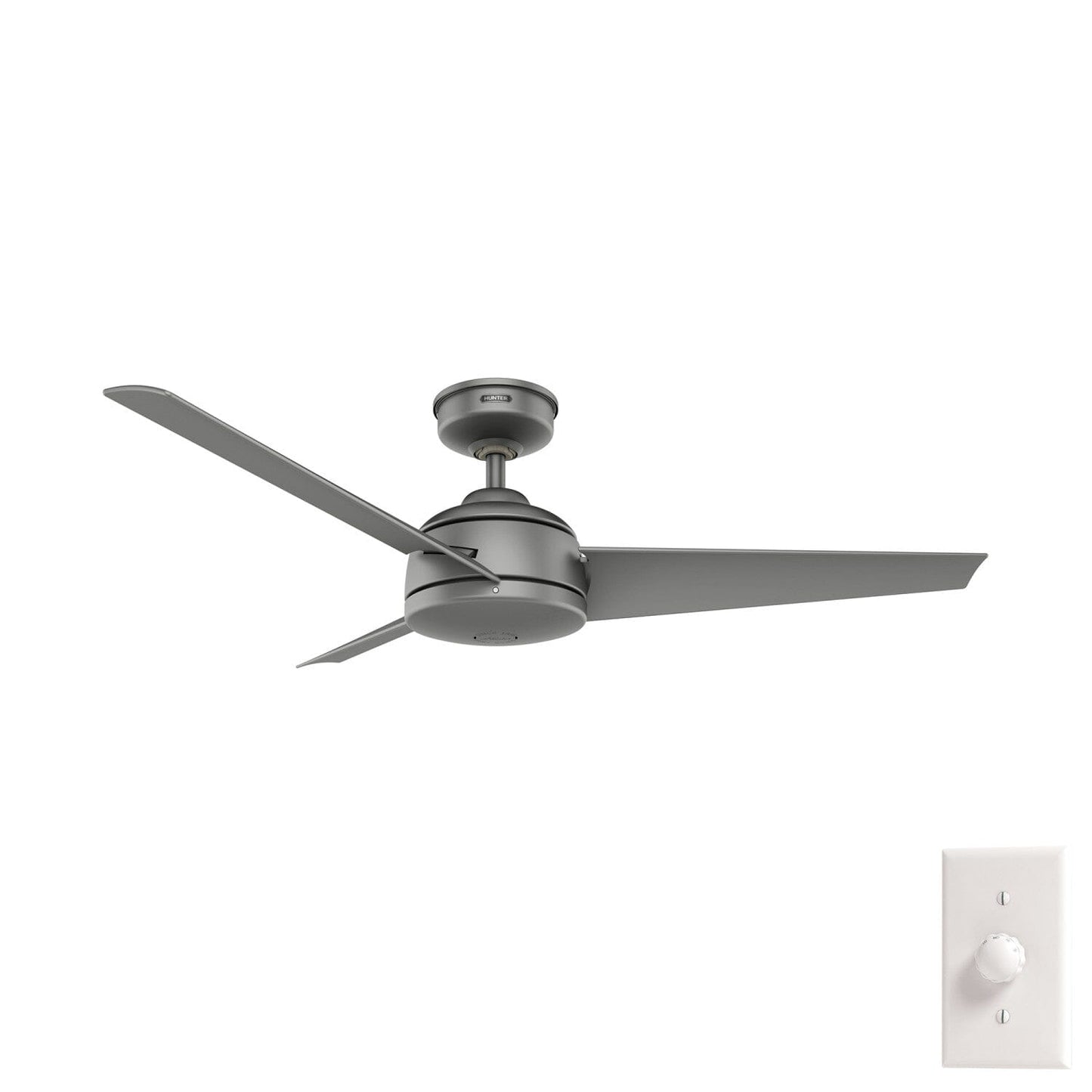 Trimaran Outdoor 52 inch Ceiling Fans Hunter Matte Silver - Matte Silver 