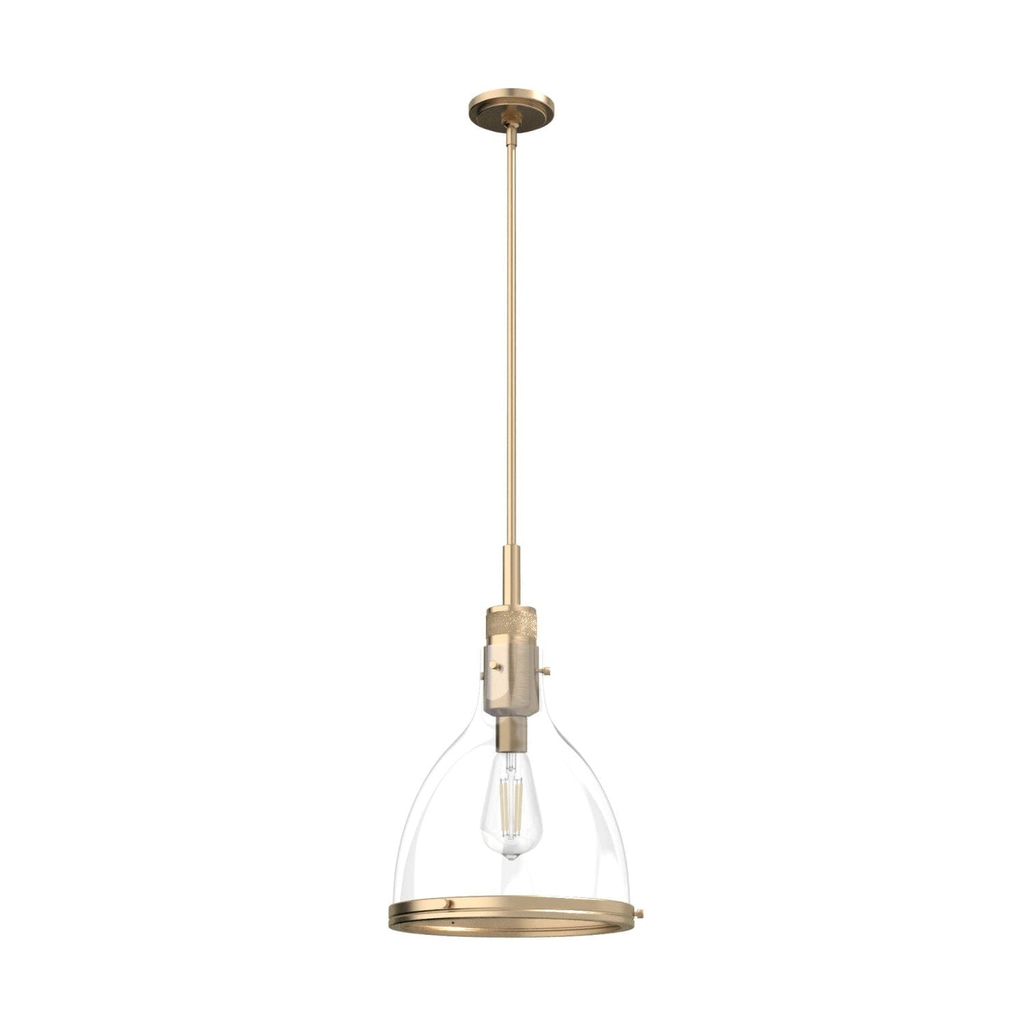 Van Nuys 1 Light Pendant 13 inch Lighting Hunter Alturas Gold - Clear 