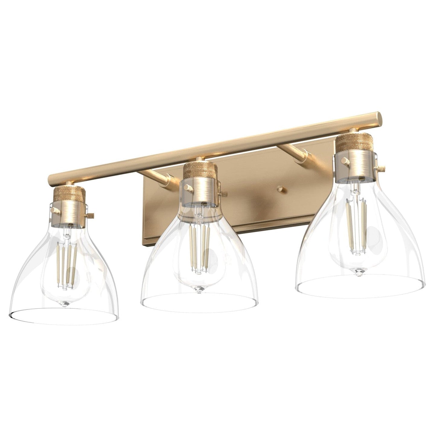 Van Nuys 3 Light Vanity Lighting Hunter Alturas Gold - Clear 