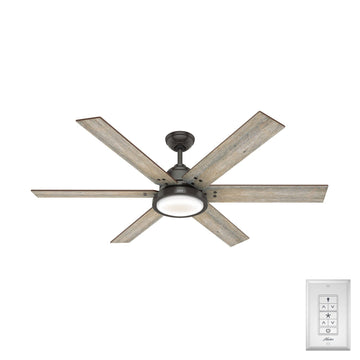 Warrant ENERGY STAR with Light 60 inch Ceiling Fans Hunter Noble Bronze - Barnwood 