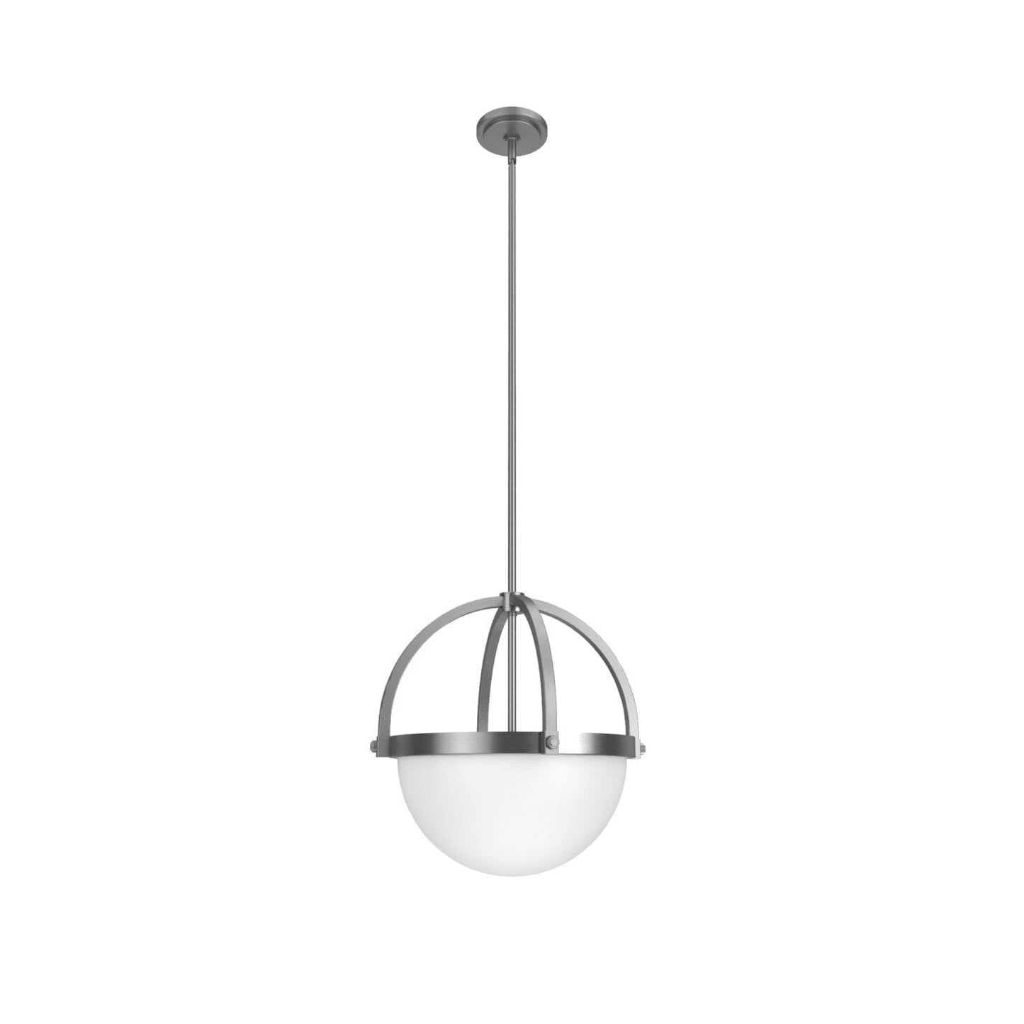 Wedgefield 3 Light Pendant Lighting Hunter Brushed Nickel - Frosted Cased White 