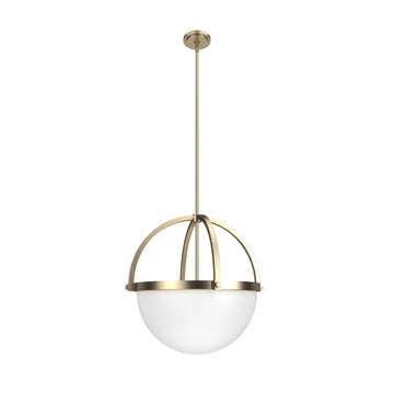 Wedgefield 4 Light Pendant Lighting Hunter Alturas Gold - Frosted Cased White 