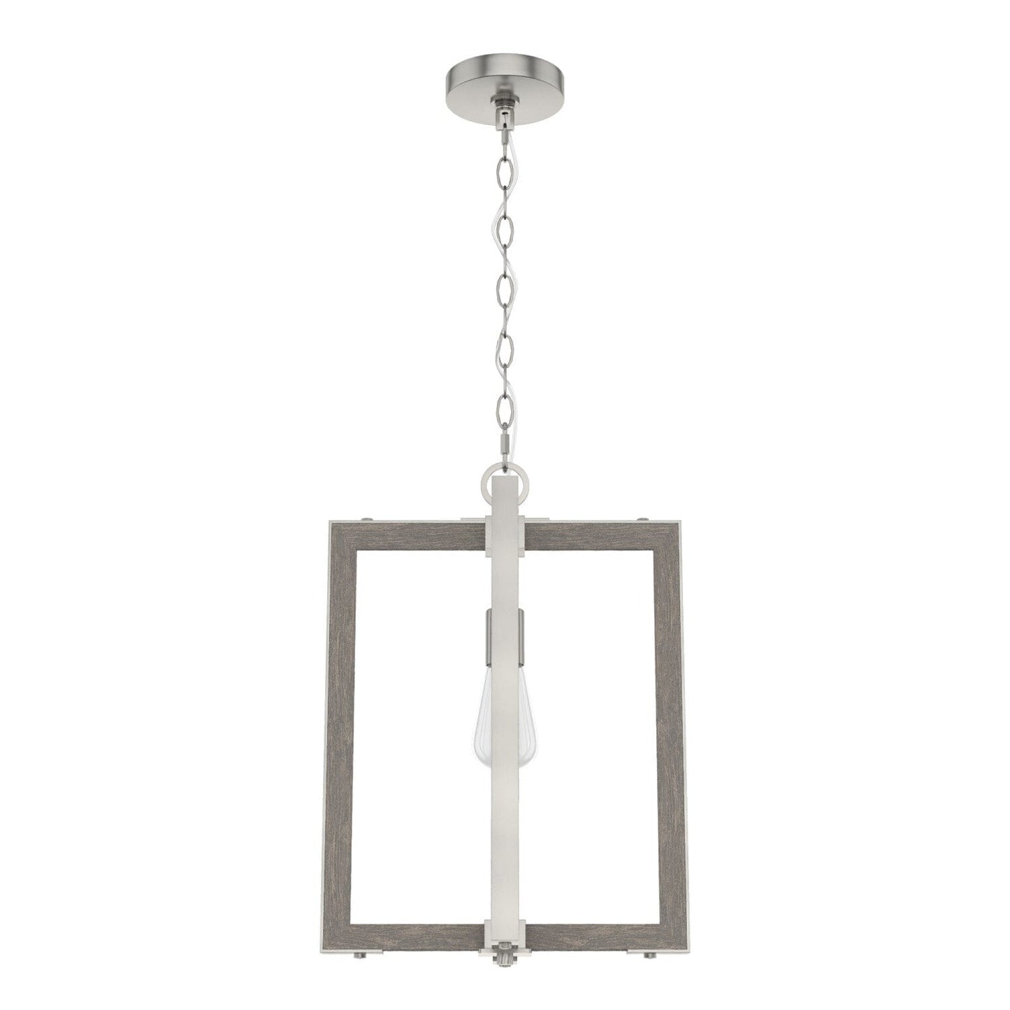 Woodburn 1 Light Pendant Lighting Hunter Brushed Nickel - None 