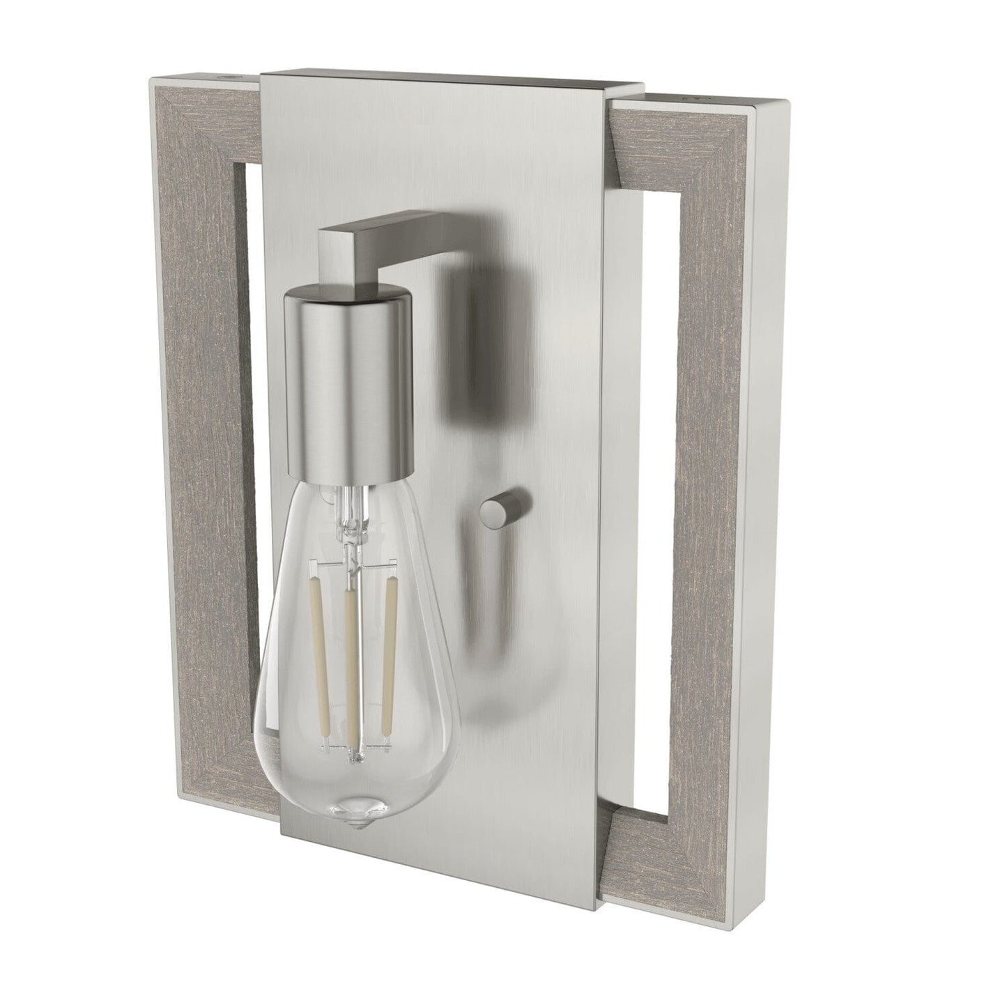 Woodburn 1 Light Wall Sconce Lighting Hunter Brushed Nickel - None 