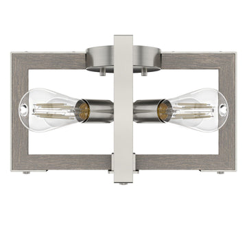 Woodburn 4 Light Flush Mount Lighting Hunter Brushed Nickel - None 