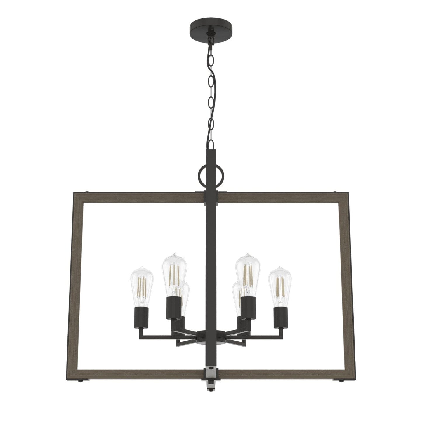 Woodburn 6 Light 30 Inch Foyer Pendant Lighting Hunter Noble Bronze - None 