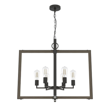 Woodburn 6 Light 30 Inch Foyer Pendant Lighting Hunter Noble Bronze - None 