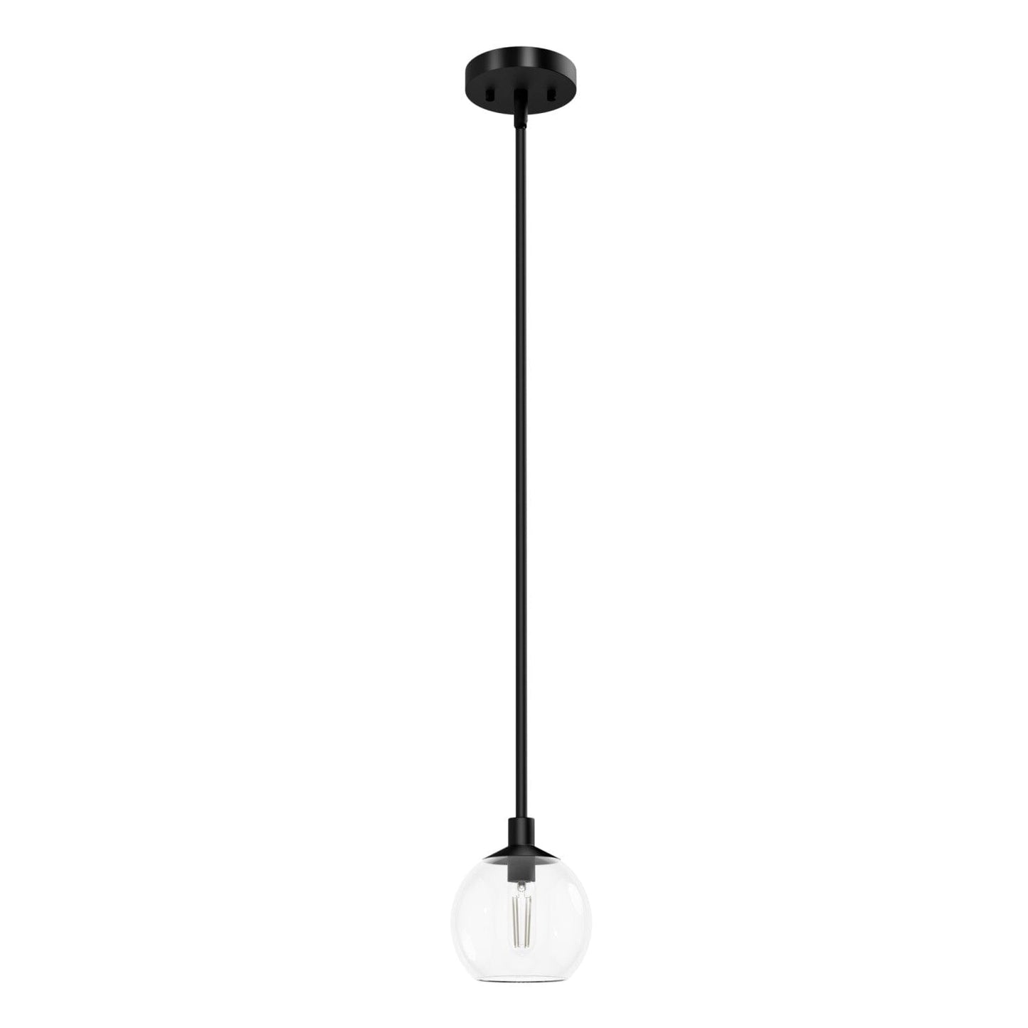 Xidane 1 Light Mini Pendant Lighting Hunter Matte Black - Clear 