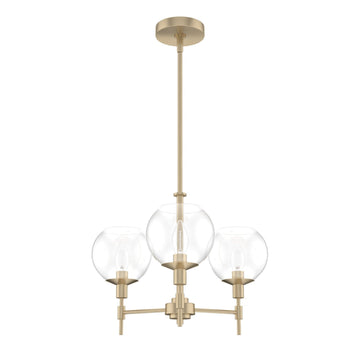 Xidane 3 Light Chandelier Lighting Hunter Alturas Gold - Clear 