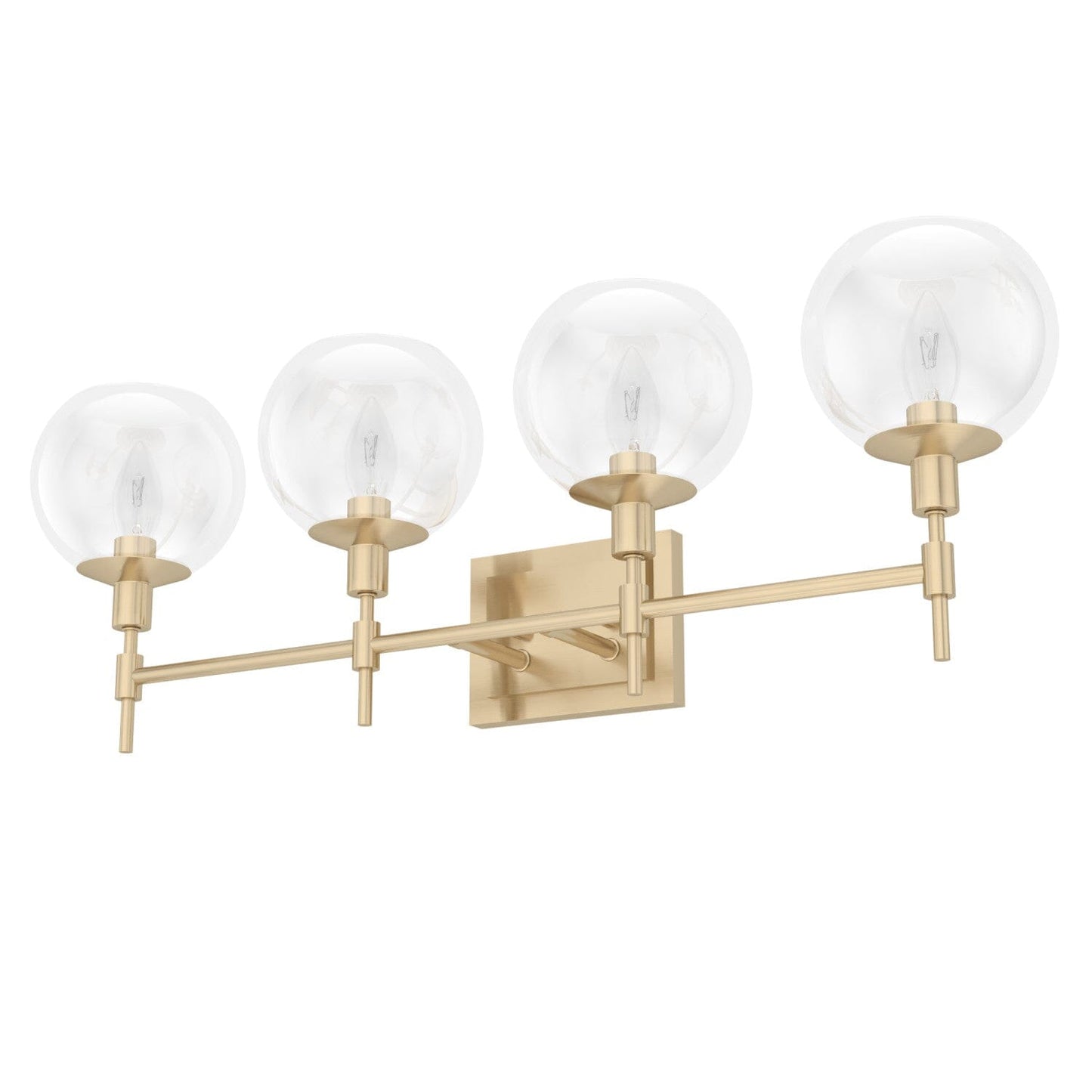 Xidane 4 Light Vanity Lighting Hunter Alturas Gold - Clear 