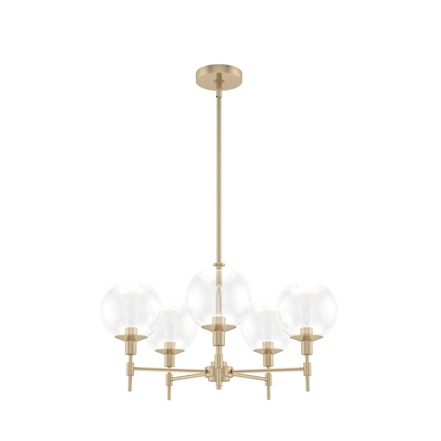 Xidane 5 Light Chandelier Lighting Hunter Alturas Gold - Clear 