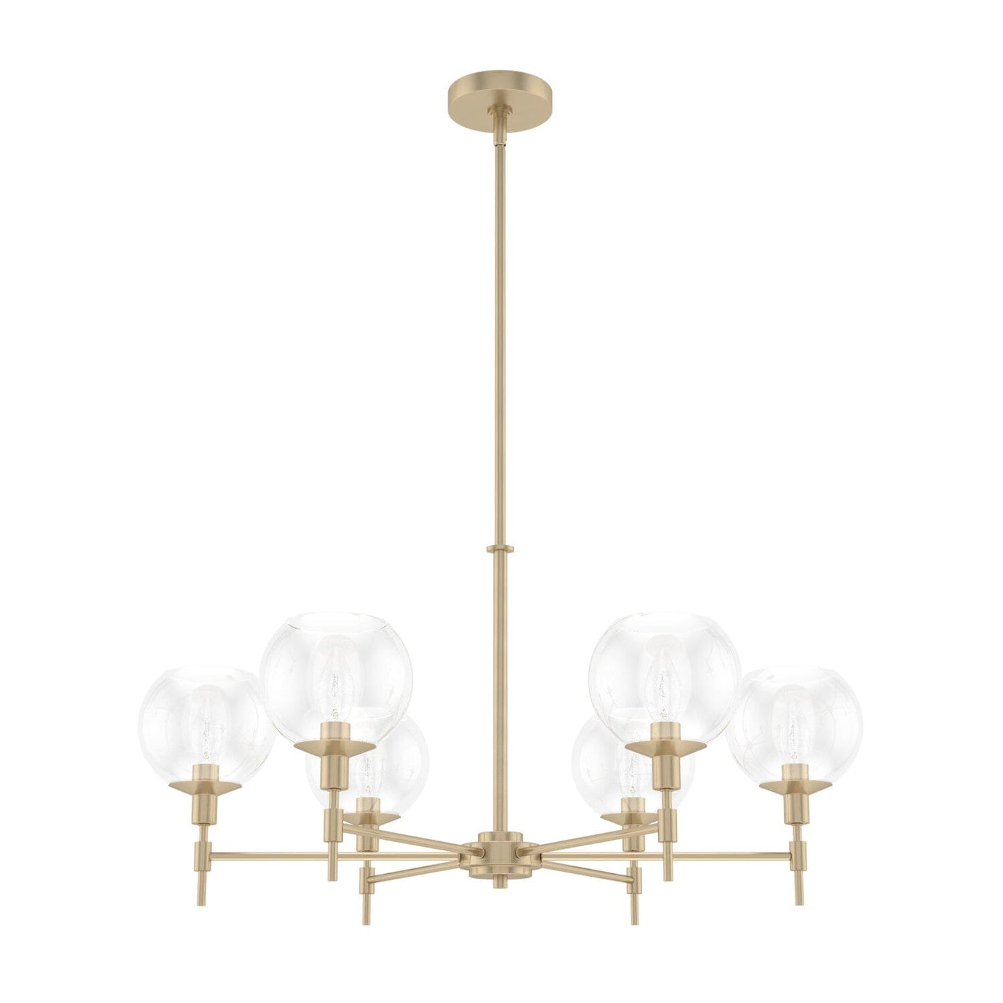 Xidane 6 Light Chandelier Lighting Hunter Alturas Gold - Clear 