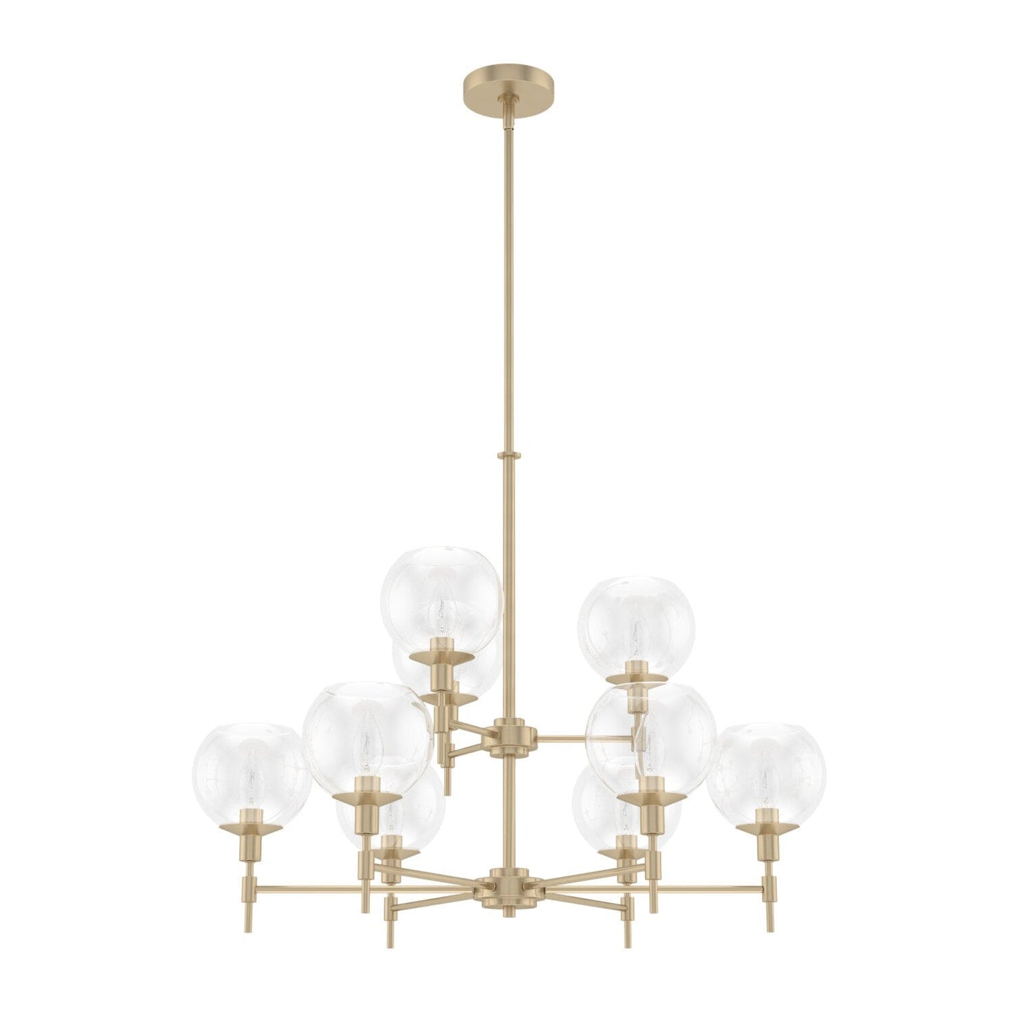 Xidane 9 Light 2 Tier Chandelier Lighting Hunter Alturas Gold - Clear 