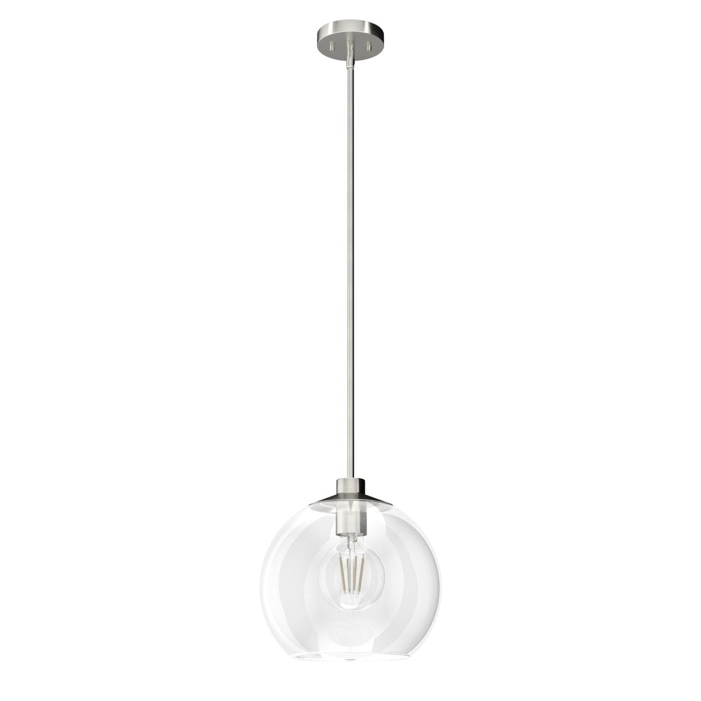 Xidane Medium Pendant 12 inch Lighting Hunter Brushed Nickel - Clear 