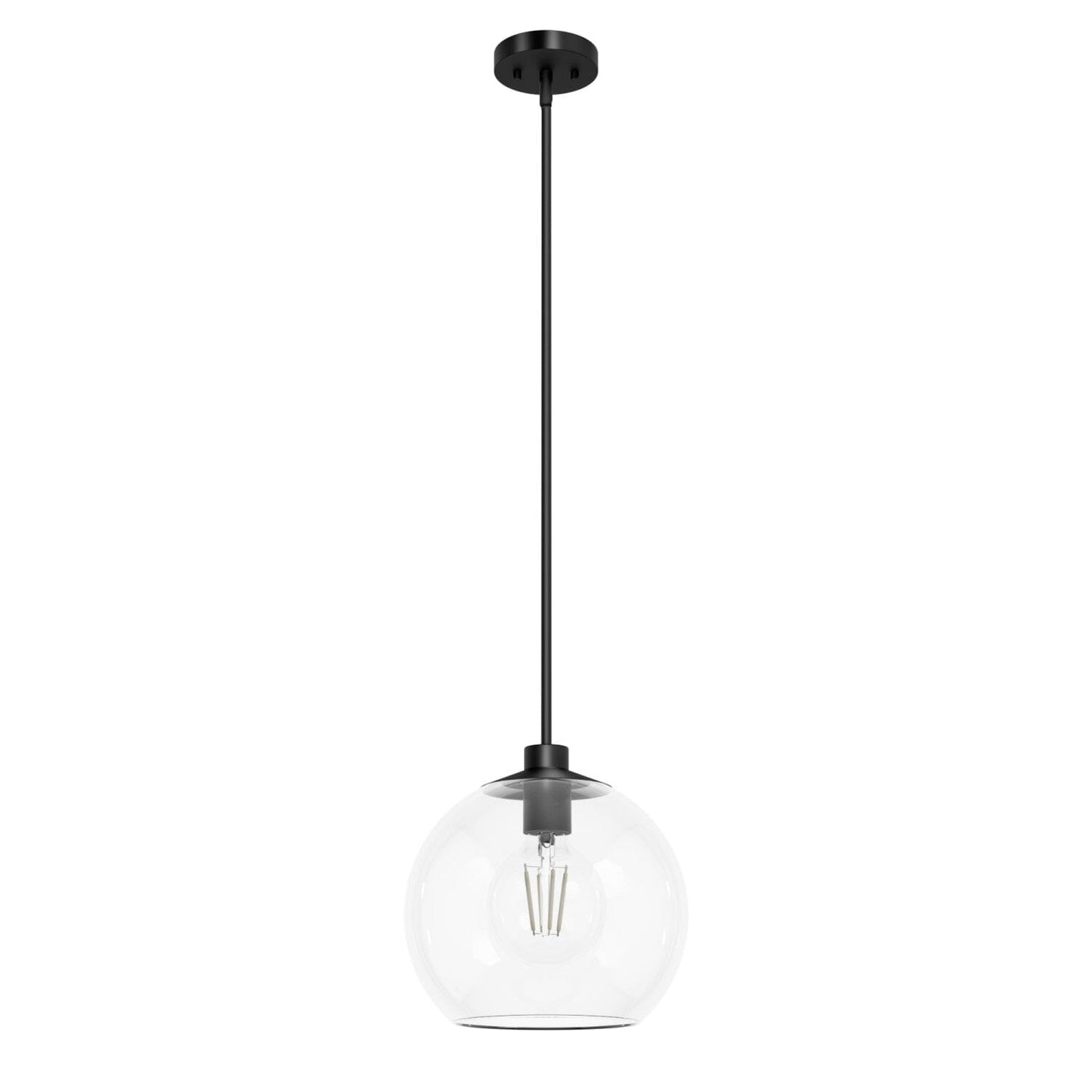 Xidane Medium Pendant 12 inch Lighting Hunter Matte Black - Clear 