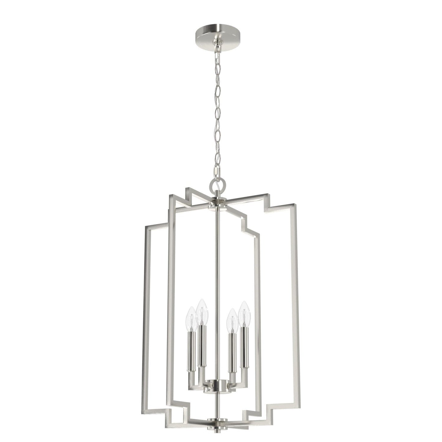 Zoanne 4 Light Pendant Lighting Hunter Brushed Nickel - None 