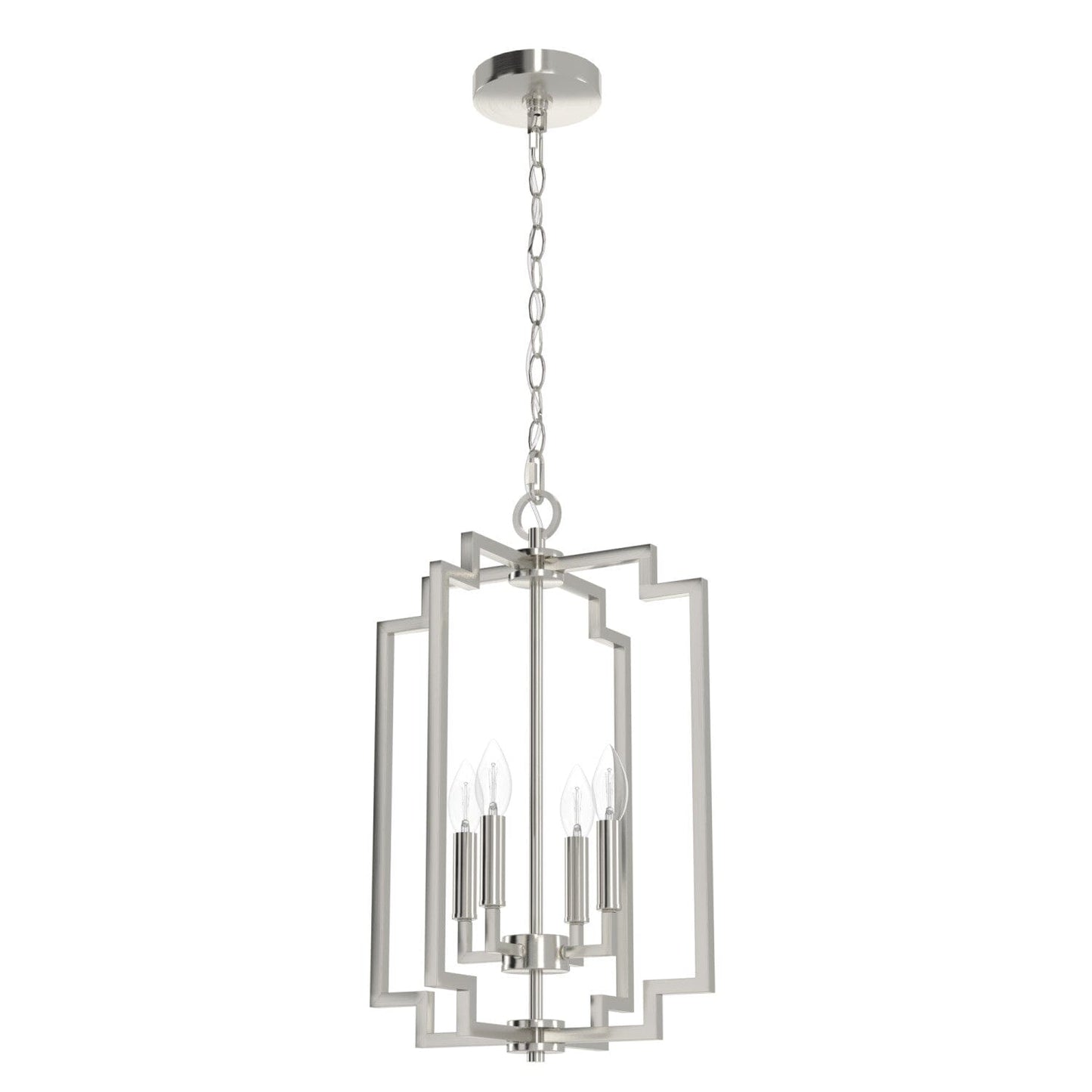 Zoanne 4 Light Small Pendant Lighting Hunter Brushed Nickel - None 