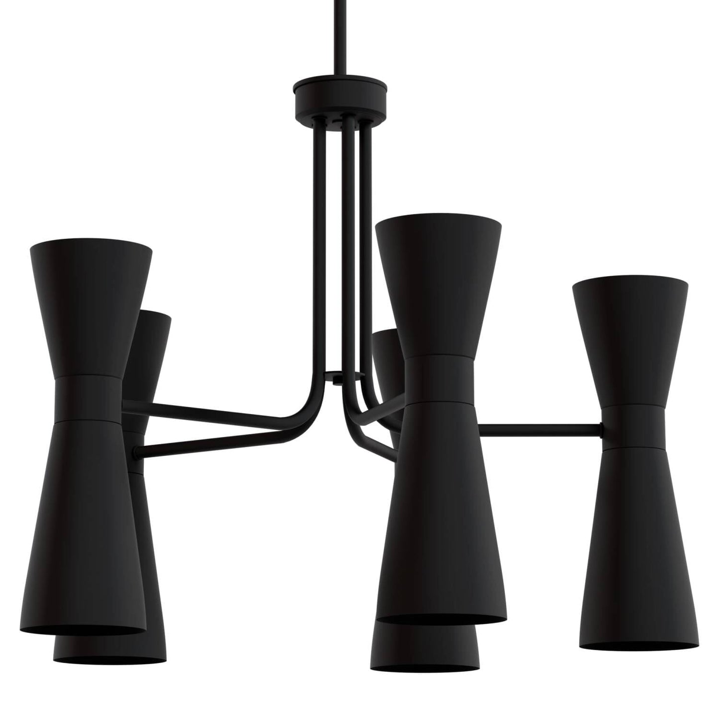 Zola Up and Down 10 Light 26 Inch Chandelier Lighting Hunter Matte Black - None 